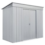 KOVINSKA VRTNA HIŠKA GLOBEL SKILLION 84 SREBRNA Š242 X G124 X V199