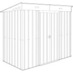 KOVINSKA VRTNA HIŠKA GLOBEL SKILLION 84 SREBRNA Š242 X G124 X V199 - slika 6