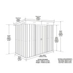KOVINSKA VRTNA HIŠKA GLOBEL SKILLION 84 SREBRNA Š242 X G124 X V199 - slika 7