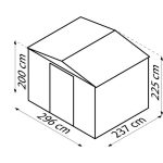 KOVINSKA VRTNA HIŠKA GLOBEL TOWER 108 SREBRNA Š296 X G238 X V203 CM - slika 8