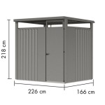 KOVINSKA VRTNA HIŠKA KARIBU OSTEN 1.5 ALUMINUM 220X160X215 - slika 2