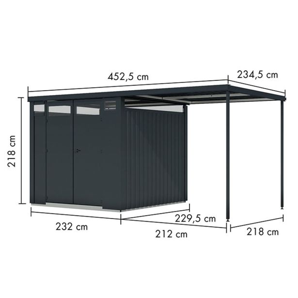 kovinska-vrtna-hiska-karibu-osten-2-antracit-220x220x215-3555476-1 KOVINSKA VRTNA HIŠKA KARIBU OSTEN 2 ANTRACIT 220X220X215 - slika 2