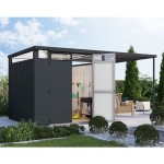 KOVINSKA VRTNA HIŠKA KARIBU OSTEN 2 ANTRACIT 220X220X215