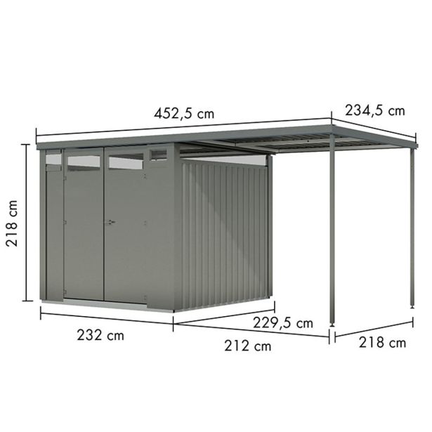 kovinska-vrtna-hiska-karibu-osten-2-sivi-aluminij-220x220x215-3555475-1 KOVINSKA VRTNA HIŠKA KARIBU OSTEN 2 SIVI ALUMINIJ 220X220X215 - slika 2