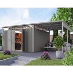 KOVINSKA VRTNA HIŠKA KARIBU OSTEN 3.5 SIV ALUMINIJ 330X330X215