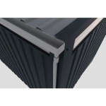 KOVINSKA VRTNA HIŠKA KARIBU OSTEN 3.5 SIV ALUMINIJ 330X330X215 - slika 3