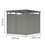 KOVINSKA VRTNA HIŠKA KARIBU PODLOGA 8 MM 70X70 ČRNA - slika 2
