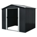 KOVINSKA VRTNA HIŠKA PERGART DRESDEN II 106 ANTRACIT Š301 X G174 X V214 - slika 9