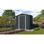 KOVINSKA VRTNA HIŠKA PERGART DÜSSELDORF II 64 SIVA S184 X G98 X V184 CM - slika 4