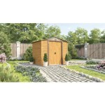 KOVINSKA VRTNA HIŠKA PERGART FRANKFURT II 86 VIDEZ LES S224 X G183 X V209 CM - slika 7