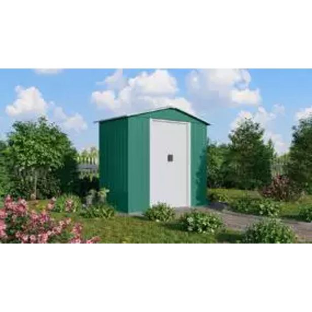 kovinska-vrtna-hiska-pergart-kln-ii-64-zelena-s184-x-g98-x-v184-cm-3353668-2 KOVINSKA VRTNA HIŠKA PERGART KÖLN II 64 ZELENA S184 X G98 X V184 CM - slika 7