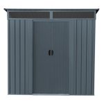 KOVINSKA VRTNA HIŠKA VITAVIA LIEGE 64, MAT ANTRACIT 180X184X109 - slika 9