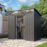 KOVINSKA VRTNA HIŠKA VITAVIA LIEGE 64, MAT ANTRACIT 180X184X109 - slika 11