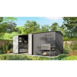 KOVINSKA VRTNA HIŠKA VITAVIA PARKER 1015, ANTRACIT - slika 11