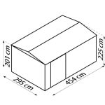 KOVINSKA VRTNA HIŠKA VITAVIA PARKER 1015, ANTRACIT - slika 12