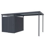 KOVINSKA VRTNA HIŠKA VITAVIA RHEINFELDEN 78+STREHA 187X482X245 MAT ANTRACIT - slika 10