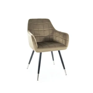 Kovinski jedilni stol LEXY . Kovinski jedilni stol LEXY je sodobnega dizajna. Noge so elegantne in kakovostne saj so narejene iz kovine, v črni mat barvi.