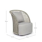 KOVINSKI STOL BIZZOTTO CUYEN SAND, VRTLJIV - slika 12