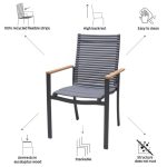 KOVINSKI STOL NATERIAL DORA ALU - slika 10