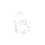 Kovinski stol SUZY . Kovinski stol SUZY je sodobnega dizajna. Noge so elegantne in kakovostne saj so narejene iz kovine, v črni mat barvi. Pridih prestiža pa