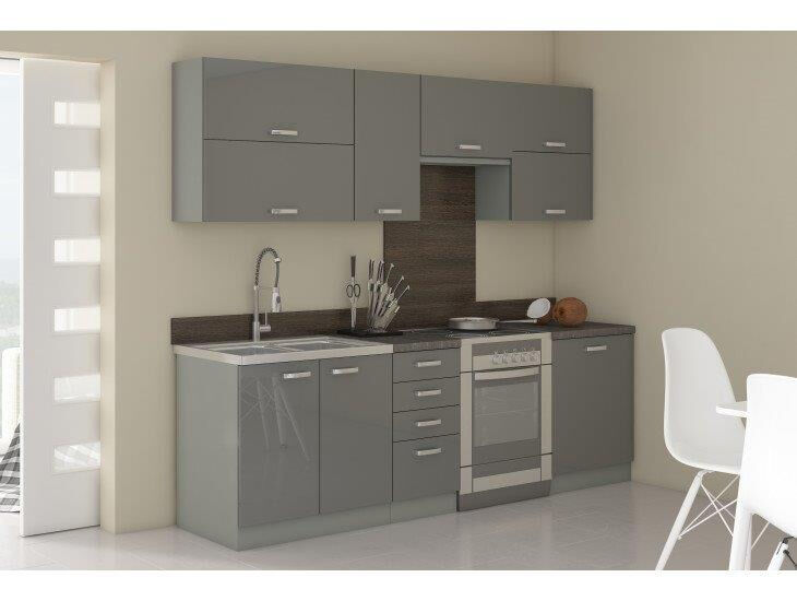 Kuhinja ELITE 240 Kuhinja ELITE 240 cm je kuhinja, katera bo prinesla svežino v vaš dom. Dobavljiva v več barvah. Možnost dobave tudi drugih dimenzij. Debelina delovnega