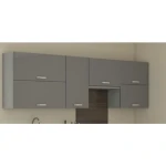 Kuhinja ELITE 265 x 330 cm . Kuhinjski blok ELITE 265 x 330 cm je dobavljiv v več barvah. Debelina delovnega pulta je 28 mm. Kuhinja je izdelana iz