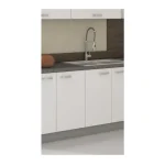 Kuhinja ELITE 350 . Kuhinjski blok ELITE 350 cm je dobavljiv v več barvah. Debelina delovnega pulta je 28 mm. Kuhinja je izdelana iz oplemenitenih ivernih