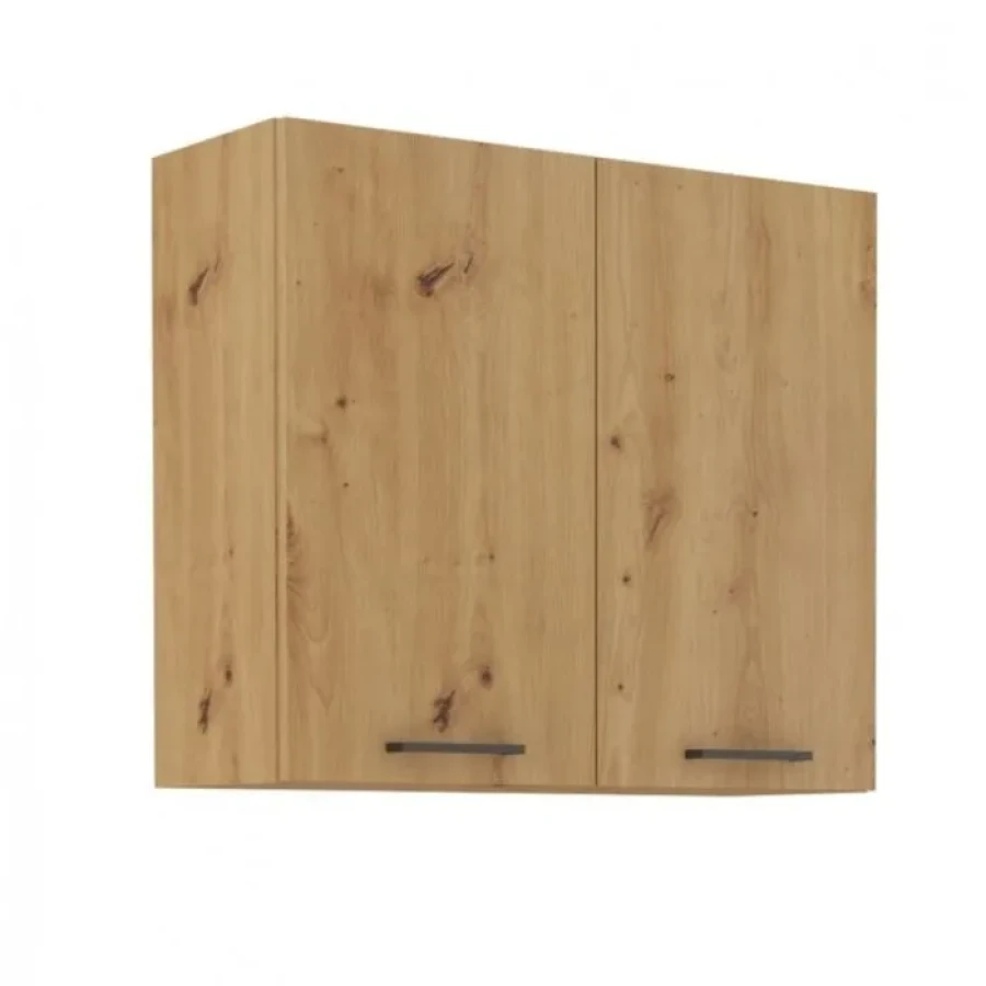 Kuhinja ENA 260 . Kuhinjski blok ENA 260 cm je kuhinja v barvi črne mat in artisan hrasta. Narejena je iz laminirane plošče (16 mm) in melamina. Plošča je