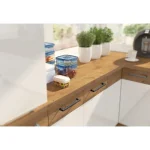 Kuhinja VANJA 260cm . Kuhinja VANJA 260 cm je kuhinja, katera bo prinesla svežino v vaš dom. Dobavljiva v kombinaciji hrasta in bele barve. Možnost dobave