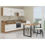 Kuhinja VANJA 260cm . Kuhinja VANJA 260 cm je kuhinja, katera bo prinesla svežino v vaš dom. Dobavljiva v kombinaciji hrasta in bele barve. Možnost dobave