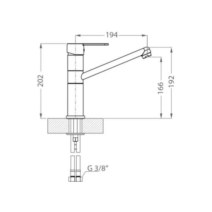 Kuhinjska armatura ZEN Kuhinjska armatura ZEN . Kuhinjska armatura Zen je visokotlačna. Dimenzije so 19,4 x 20,2 cm.