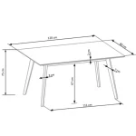 Kuhinjska garnitura KANA (4+1) . Kuhinjska garnitura KANA je komplet za jedilnico, sestavljen iz mize in štirih stolov. Pohištvo je narejeno iz kvalitetnih