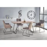 Kuhinjska jedilna miza STON . Moderna miza STON je dobavljiva v oreh barvi. Miza je kvalitetna ter stabilna in primerna za vsako kuhinjo. Barva: - oreh - črna