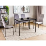 Kuhinjska miza MARIJAS . Kuhinjska miza MARIJAS je elegantna in priročna jedilna miza. Zgornji del je narejen iz MDF- ja v elegantni črni barvi z učinkom