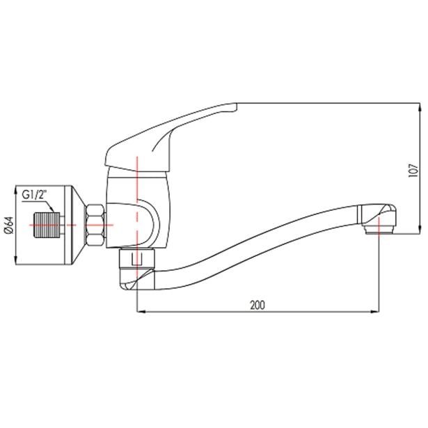 kuhinjska-pipa-blitz-615-pomivalno-korito-zidna-l-200-mm-2614121-1 KUHINJSKA PIPA BLITZ 615 POMIVALNO KORITO ZIDNA , L= 200 MM - slika 7