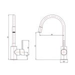 KUHINJSKA PIPA BLITZ K 203/3 FLEX ČRNA SILIKONSKA IZLIVNA CEV - slika 12