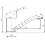 KUHINJSKA PIPA BLITZ K 611 POMIVALNO KORITI S KRATKIM IZLIVOM - slika 7