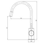 KUHINJSKA PIPA BLITZ K 910M FLEX BELA SILIKONSKA IZLIVNA CEV - slika 6
