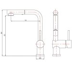 KUHINJSKA PIPA BLITZ K 914 POMIVALNO KORITO IZVLEČNA - slika 8