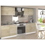 Kuhinjski blok AKRA 160 . Moderno oblikovan in kvaliteten kuhinjski blok AKRA. Dobavljiv je v dveh barvah kuhinjskih elementov. Debelina kuhinjskega pulta je 3