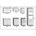 Kuhinjski blok BELLA 2 . Eleganten kuhinjski blok BELLA 2 , ki bo zagotovo osvežil vašo kuhinjo. Dobavljiv je v treh različnih barvah kuhinjskih elementov.