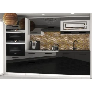 Kuhinjski blok BELLA 2 . Eleganten kuhinjski blok BELLA 2 , ki bo zagotovo osvežil vašo kuhinjo. Dobavljiv je v treh različnih barvah kuhinjskih elementov.