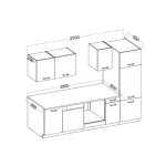 Kuhinjski blok CALIFORNIA BELA 270 cm z vgradnimi aparati - slika 7