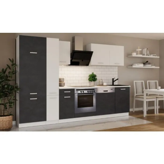 Kuhinjski blok CALIFORNIA MATERA 300cm z vgradnimi aparati . Kuhinjski blok CALIFORNIA 300 cm z vgradnimi aparati je izdelana iz oplemenitenih ivernih plošč