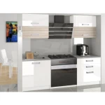 Kuhinjski blok COLUMB 120 . Polepšajte svojo kuhinjo z modernim kuhinjskim blokom COLUMB 120 v visokem sijaju. Dobavljiv je v dveh različnih barvah in