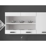 Kuhinjski blok DELTA 2 240 . Kuhinjski blok DELTA 2 240 cm je dobavljiva v črnobeli mat barvi. Korpusi so iz laminirane plošče debeline 18 mm. Vrata