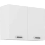 Kuhinjski blok DELTA 260 . Kuhinjski blok DELTA 260 cm je dobavljiva v črno- beli barvi. Korpusi so iz laminirane plošče debeline 18 mm. Vrata steklene