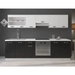 Kuhinjski blok DELTA 260 cm z vgradnimi aparati . Kuhinjski blok DELTA 260 cm z vgradnimi aparati je izdelana iz oplemenitenih ivernih plošč debeline 16 mm