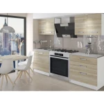 Kuhinjski blok ESTI 120 . Kvaliteten kuhinjski blok ESTI 120. Dobavljiv je v dveh barvah kuhinjskih elementov. Debelina kuhinjskega pulta je 3cm. Možnost je