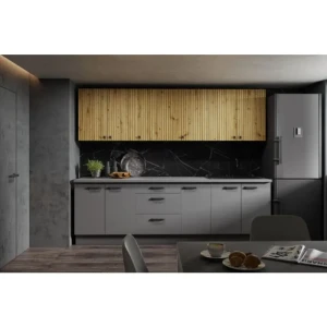 Kuhinjski blok HAJDI 260 2 . Kuhinjski blok HAJDI 260 2 je narejen iz kvalitetne laminirane plošče debeline 16 mm s ABS robovi. Debelina delovnega pulta je